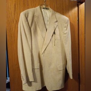 Mens Rbm Feather Lite Mark Blazer Suit Coat Jacket Linen Rayon Poly Oatmeal